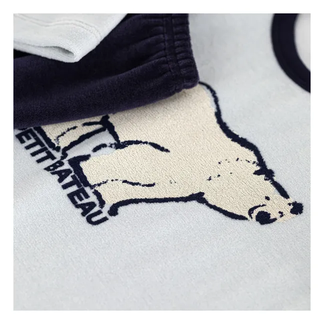 Pyjama Ours Coton Bio | Bleu