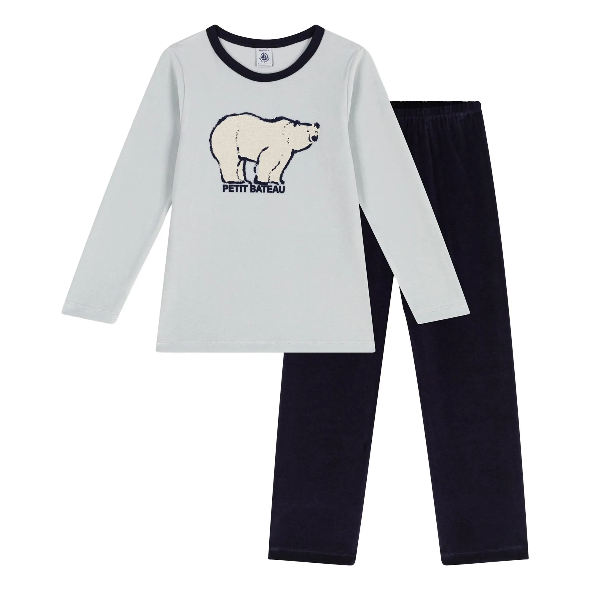 Petit Bateau Blue Organic Cotton Bear Pyjamas