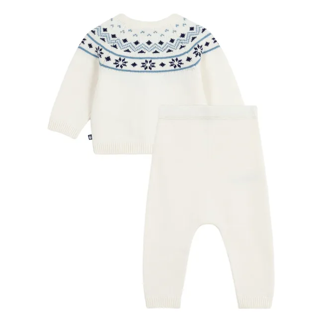 Ensemble Cardigan et Pantalon Laine | Ecru