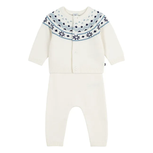 Ensemble Cardigan et Pantalon Laine | Ecru