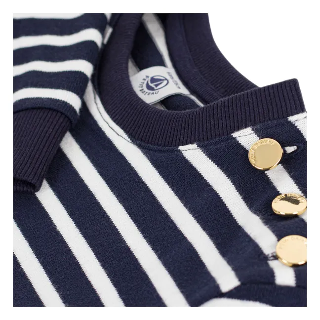Robe Evasée Rayée | Bleu marine