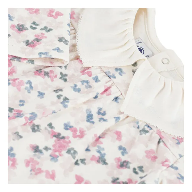 Blouse Fleurie Coton Bio | Ecru