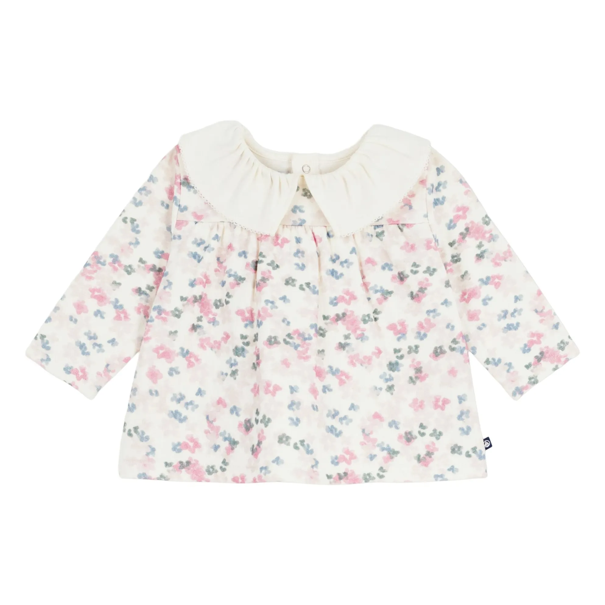 Petit Bateau Ecru Organic Cotton Blouse