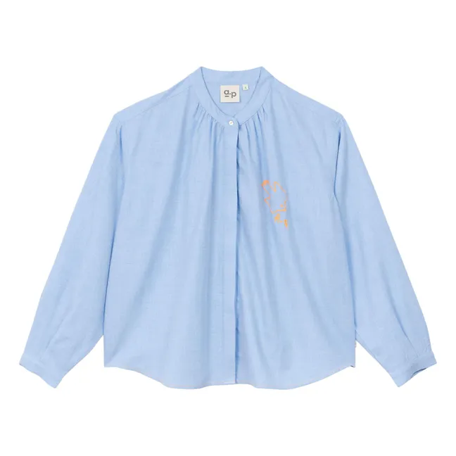 Blouse Engrace Oxford | Bleu ciel