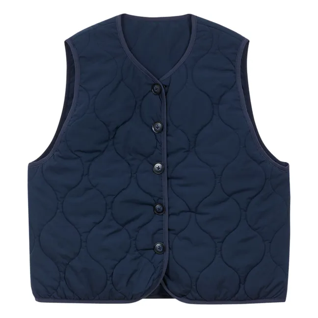 Veste Sans Manches Réversible Georgina | Bleu marine