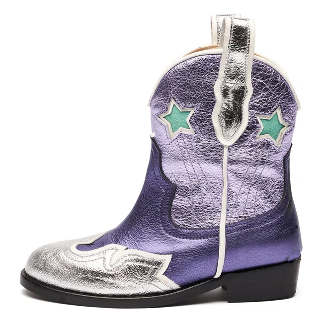 Bottes Cowboy Litchy | Violet