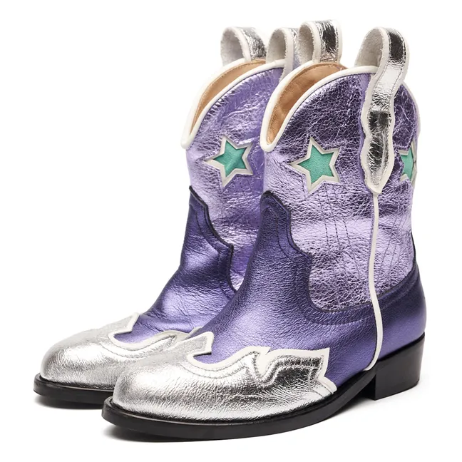 Bottes Cowboy Litchy | Violet
