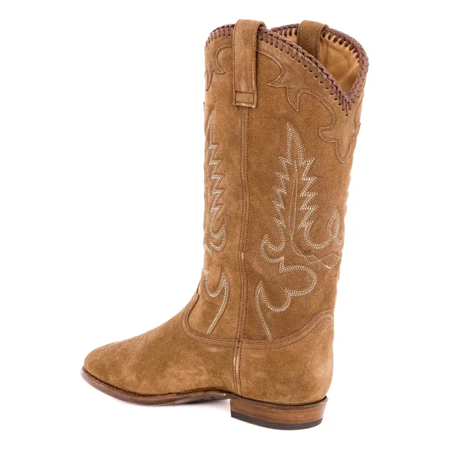Bottes Midnight Western Suède | Camel