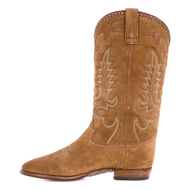 Bottes Midnight Western Suède | Camel