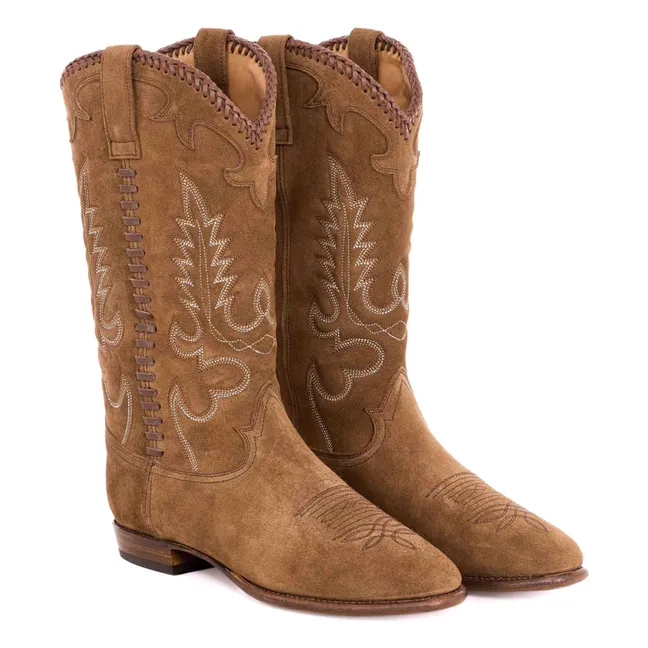 Bottes Midnight Western Suède | Camel