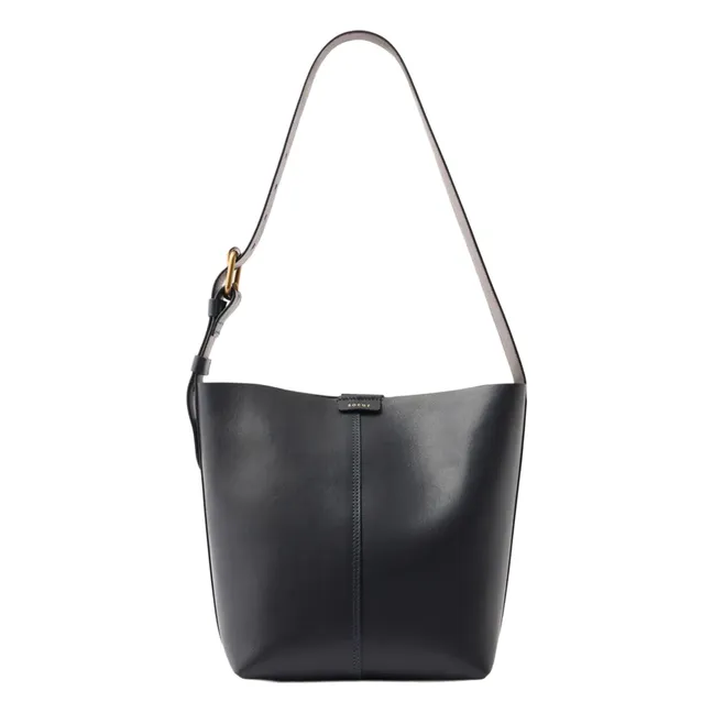 Sac Saudade Mini Cuir Bicolore | Acier