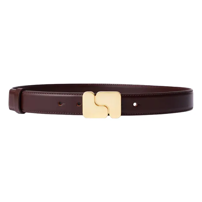 Ninon Leather Belt | Chocolate
