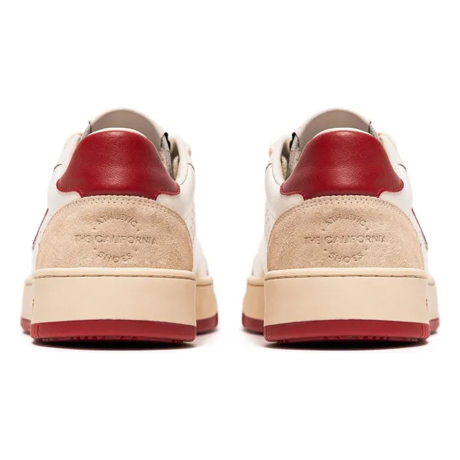 Legacy Leather and Suede Sneakers | Red
