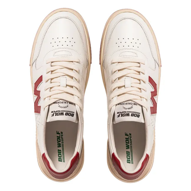 Legacy Leather and Suede Sneakers | Red