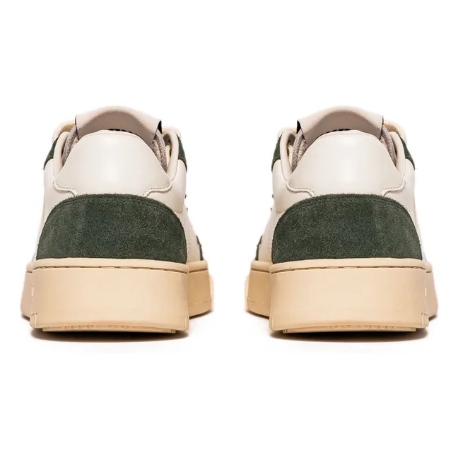 Legacy '76 Leather and Suede Sneakers | Dark green