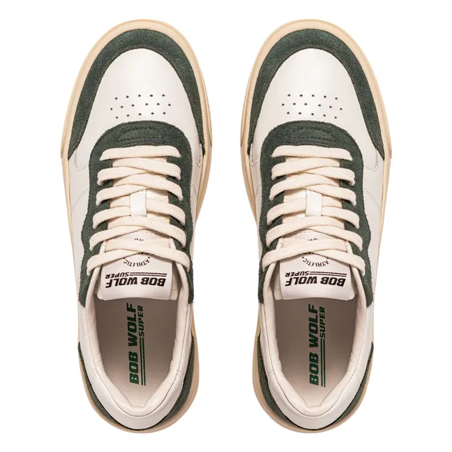 Legacy '76 Leather and Suede Sneakers | Dark green