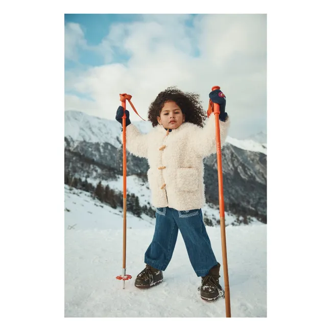 Abrigo de piel Dimia | Crema