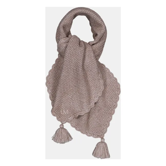 Pompon-Schal - Damen-Kollektion | Beige
