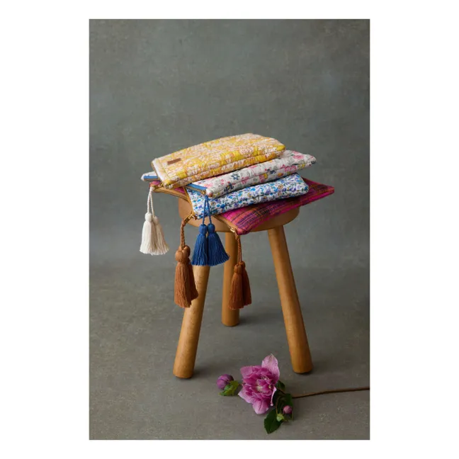 Bolso de mano Domina Wild Flowers de algodón orgánico - Colección Femenina | Crema