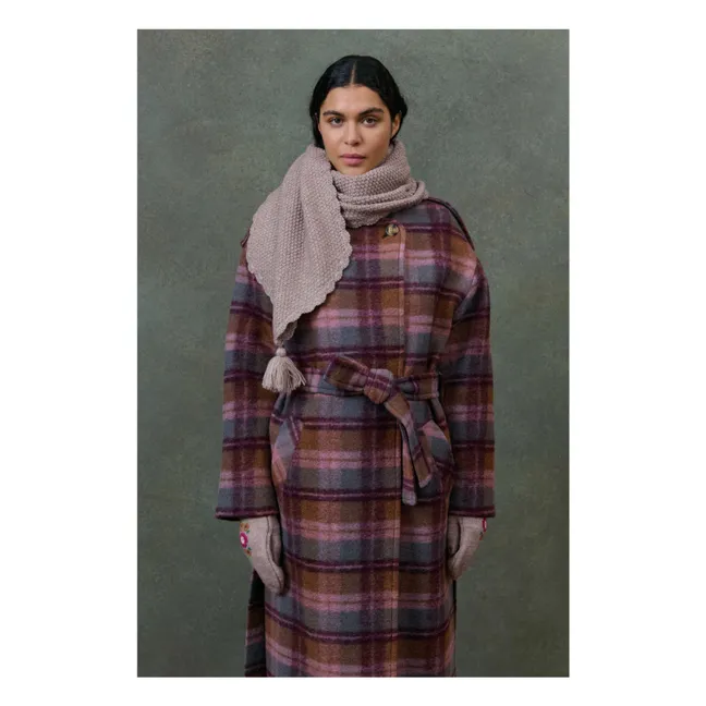 Pompon scarf - Women's collection | Beige