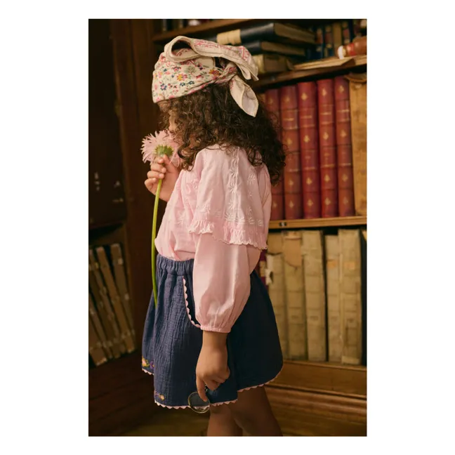 Pialou embroidered skirt Organic cotton | Blue