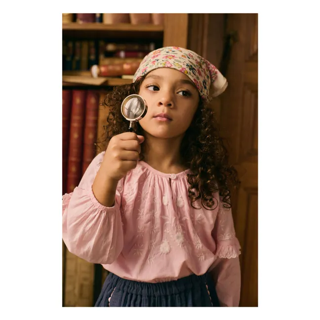 Foulard Capucine Fleuri Coton Bio | Crème