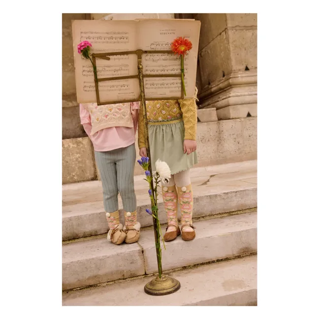 Moldavia Gerippte Legging | Graublau