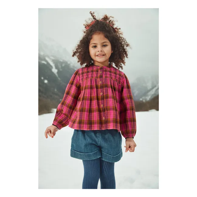 Jallyli Organic Cotton Blouse | Fuchsia