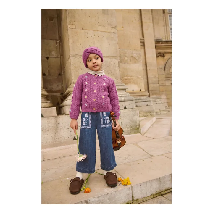 Cardigan Monyla Laine | Framboise- Image produit n°1