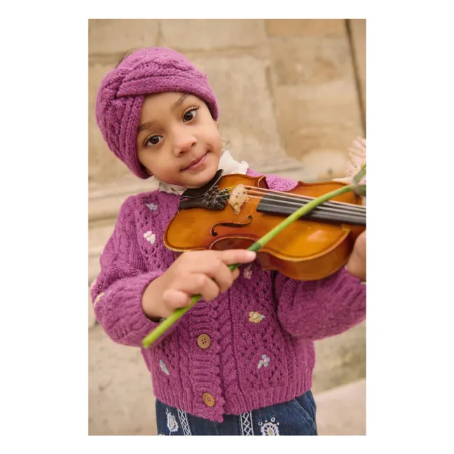 Monyla Strickjacke aus Wolle | Framboise