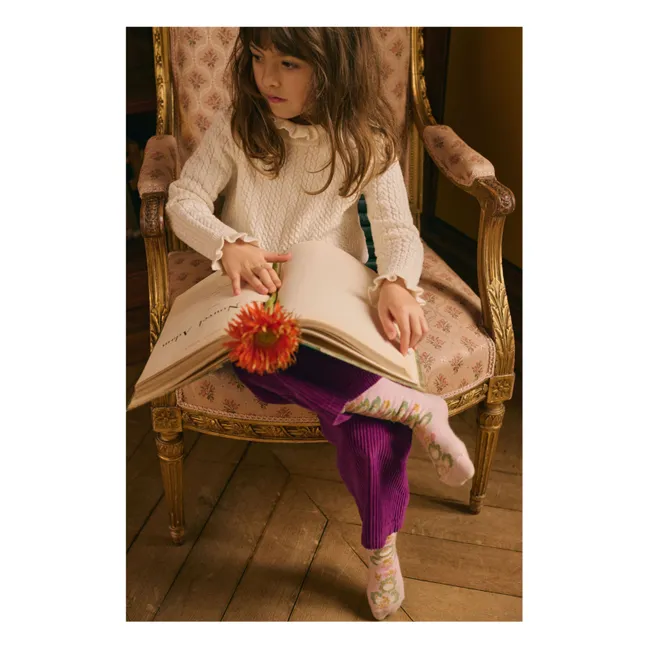 Java Wool Pullover mit gerafftem Ausschnitt | Cremefarben
