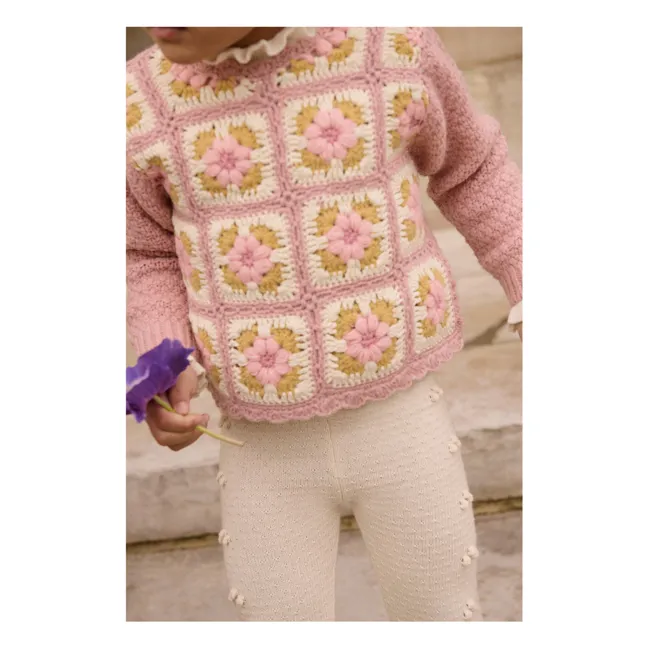 Pull Brodé Alicia Laine | Rose