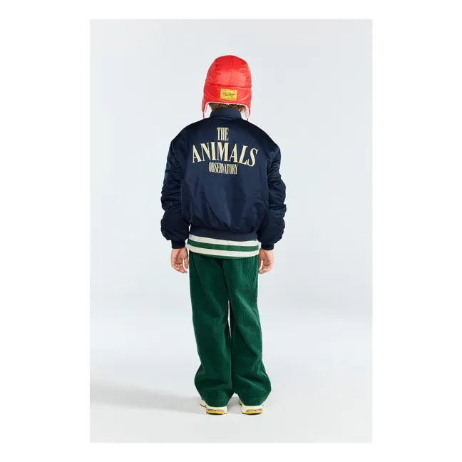 Bomberjacke Panda aus recycelten Fasern | Navy