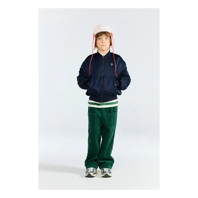 Bomberjacke Panda aus recycelten Fasern | Navy