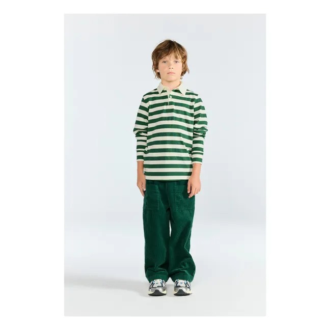 Polo-Shirt Eel Gestreift | Grün