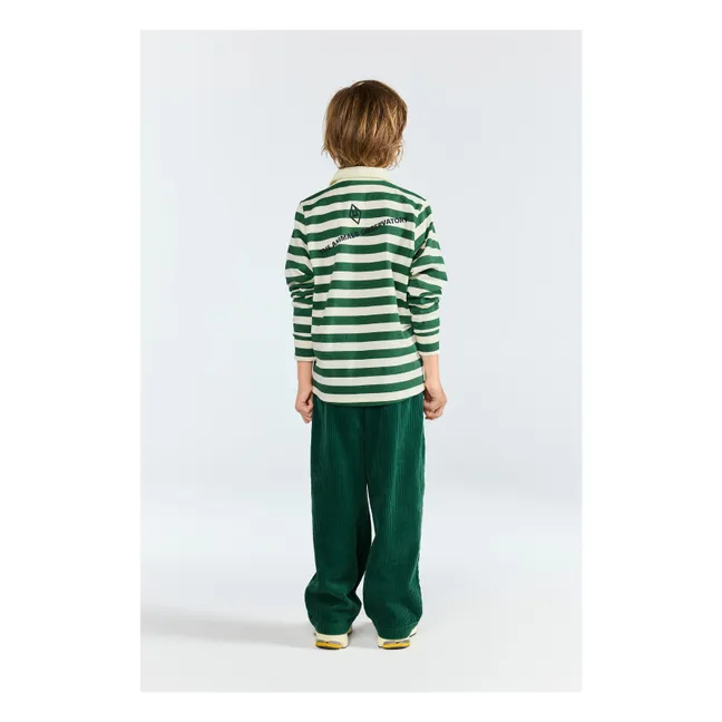 Polo anguila a rayas | Verde