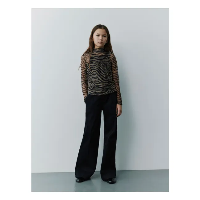 Calliesy Zebra Blouse | Beige