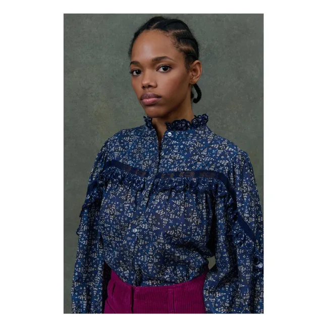 Blouse Noelianne Starlit Sky Coton Bio - Collection Femme | Bleu nuit