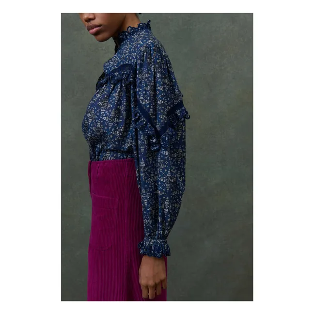 Blouse Noelianne Starlit Sky Coton Bio - Collection Femme | Bleu nuit