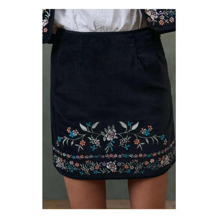 Jupe Mae Velours - Collection Femme | Noir- Image produit n°2