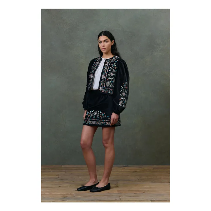 Jupe Mae Velours - Collection Femme | Noir- Image produit n°1