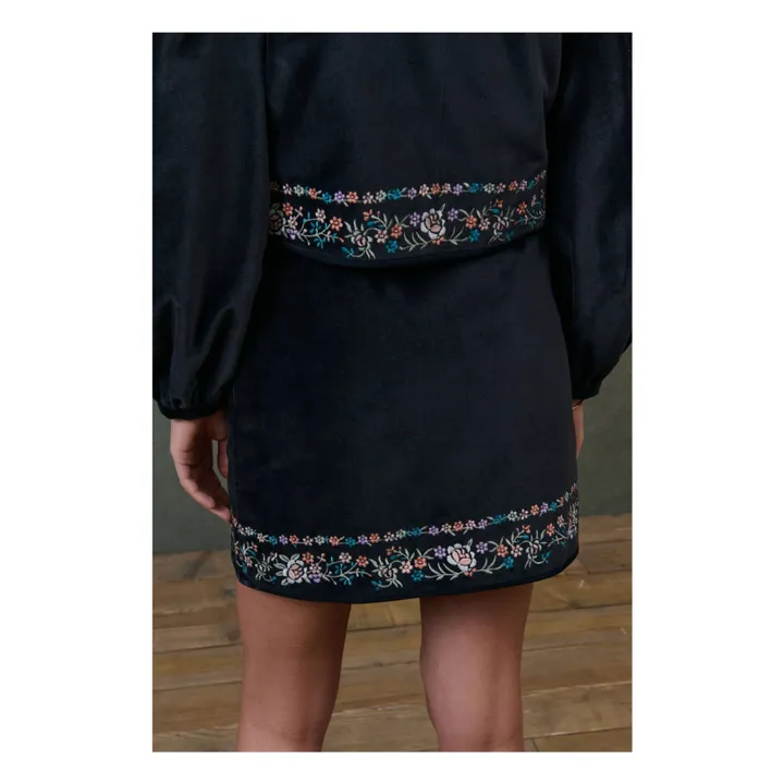 Jupe Mae Velours - Collection Femme | Noir- Image produit n°3