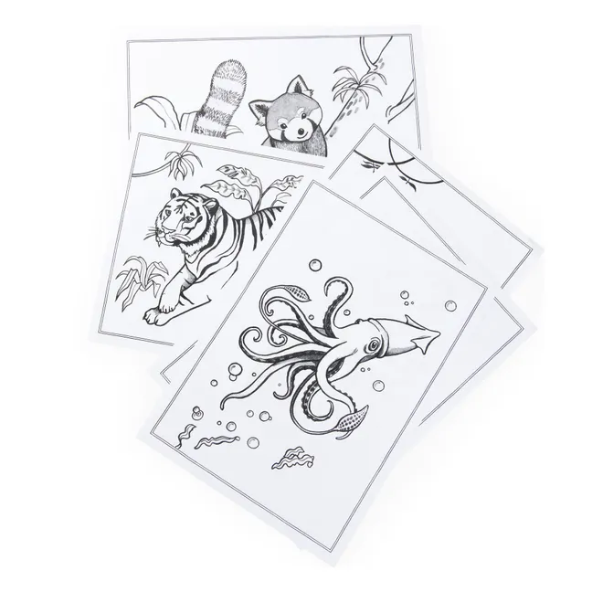 Tableta luminosa educativa - Moulin Roty x Kidywolf | Azul