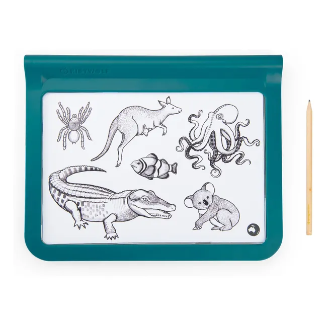 Tableta luminosa educativa - Moulin Roty x Kidywolf | Azul