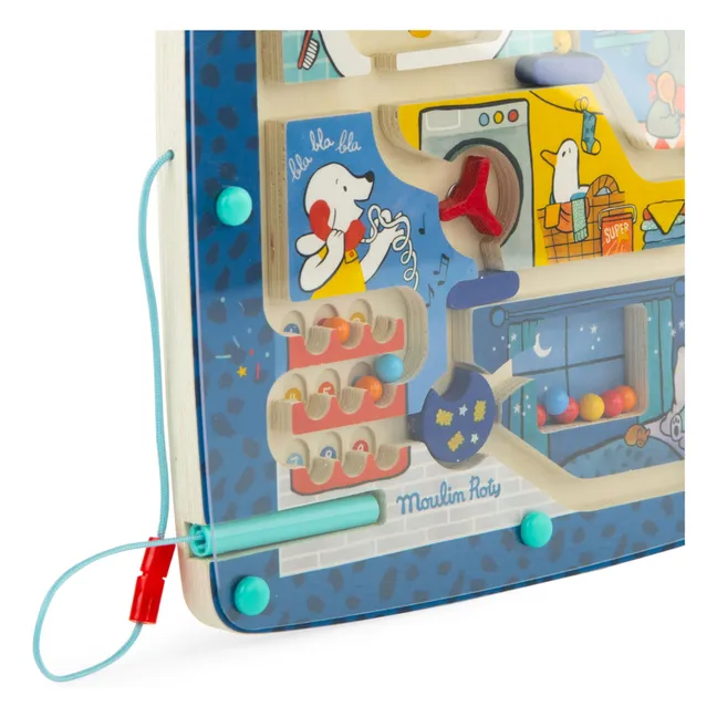 Labyrinthe magnétique Puce & Pilou | Bleu