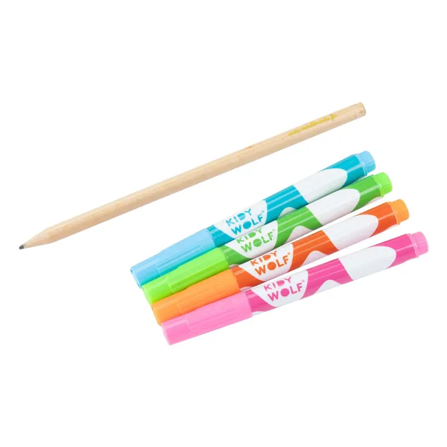 Tableta luminosa educativa - Moulin Roty x Kidywolf | Azul