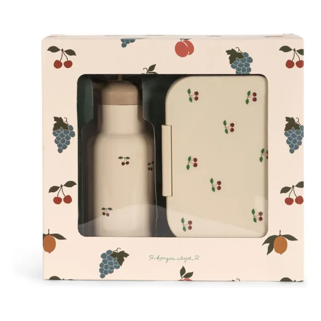 Set lunch-box et gourde Cherry | Rose