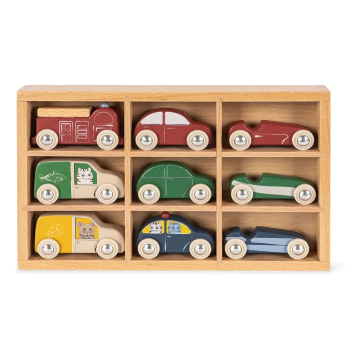 Voitures en bois FSC - Set de 9- Image produit n°0