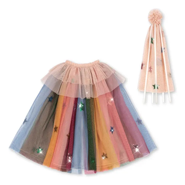 Rainbow cape and wand