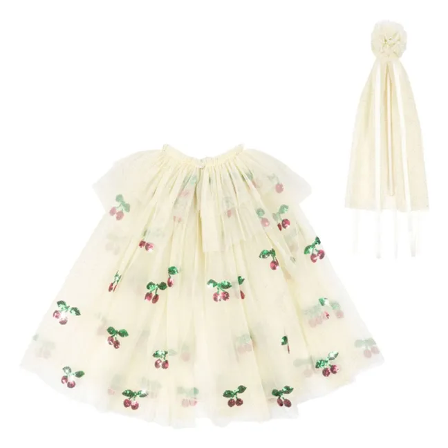 Cape et baguette Cherry | Blanc